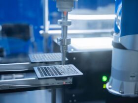 Robotic laboratory equipment used in advanced materials research