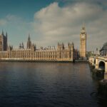 The Houses of Parliament and Big Ben beside the River Thames in London