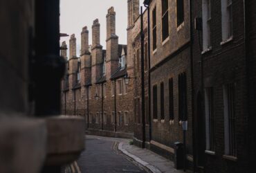 Historic Cambridge street and buildings in the city centre