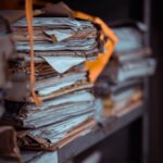 Stacks of archived papers and public records
